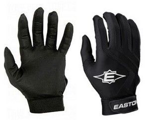 Easton Typhoon II Black/Black Batting Gloves Adult Large 1 Pair