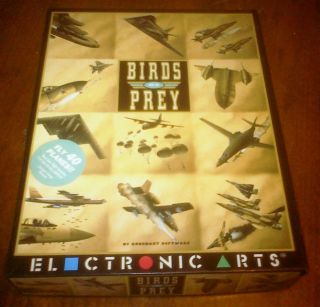 Amiga Game BIRDS of PREY ELECTRONIC ARTS Complete in Box NOS