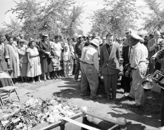 1955 4x5 Negative Emmett Louis Till,young black boys funeral