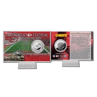  Kansas City 2012 NFL Silver Plated Coin Card   Arrowhead Stadium