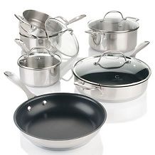 curtis stone steelworks stainless 10 piece cookware set d