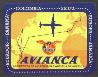 Avianca Airlines Ecuador, Panama, Colombia, EEUU, Europ