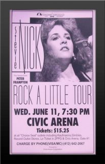 Stevie Nicks Rock A Little Tour Concert Music Framed Print Limited