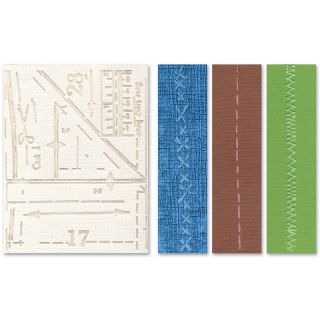 Crafts & Sewing Scrapbooking Embossing Sizzix Texture Fades 4pk