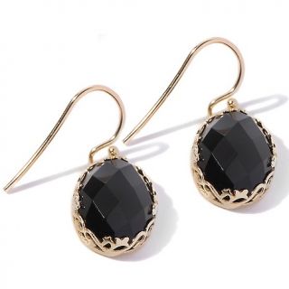 Jewelry Earrings Drop Technibond® Faceted Gem Scroll Desgin Drop