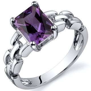 Chain Link 2 00 cts Alexandrite Engagement Ring Sterling Silver Sizes