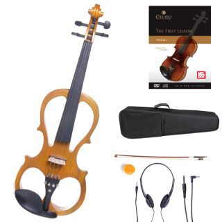 Cecilio 4 4 Electric Violin Ebony Fitted Yellow Style1