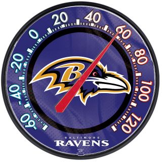  Football Fan Baltimore NFL 12 1/2 Diameter Thermometer   Ravens