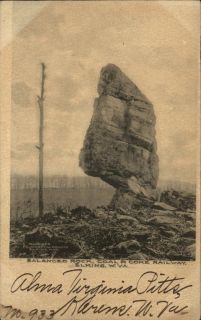 Elkins WV Balanced Rock Coal Coke Railway c1905 Postcard