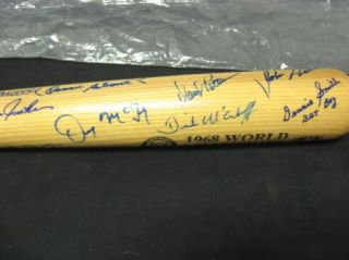 Rik 1968 Detroit Tigers World Champions Autograph Bat 27 Signatures