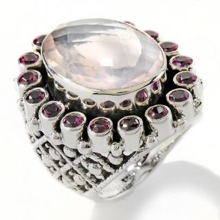 Nicky Butler Raj 15.15ct Rose Quartz and Rhodolite Sterling Silver