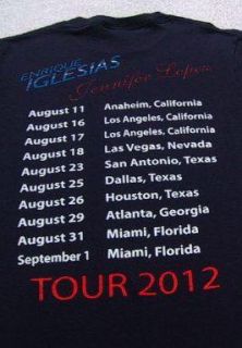 Enrique Iglesias Jennifer Lopez 2012 Tour Small T Shirt