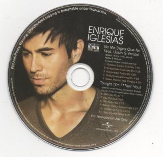 Enrique Iglesias No Me Digas Que No Tonight 11 Track