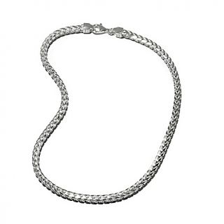  Cut Franco Link Sterling Silver 18 1/8 Necklace