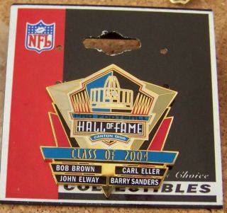  Broncos ELWAY Lions Sanders Brown Eller Class of 2004 Hall of Fame pin