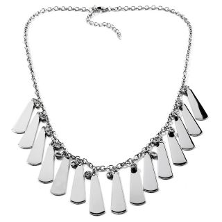 Stately Steel Stately Steel Linear Drop 22 Bib Necklace with Crystals