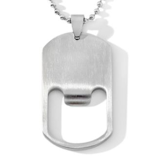  Bottle Opener Dog Tag Pendant with 24 Chain