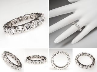 Genuine Diamond Shared Setting Eternity Band Wedding Ring Platinum sku