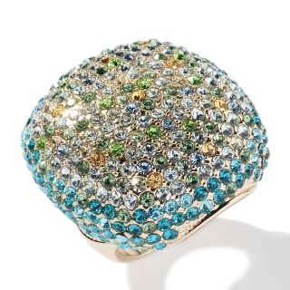  blue pave crystal goldtone dome ring note customer pick rating 27 $ 59