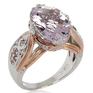  oval pink amethyst 2 tone ring note customer pick rating 23 $ 69 95