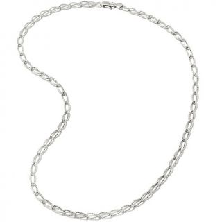  Necklaces Chain Sterling Silver Rhodium Textured Link 20 Necklace
