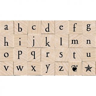 Scrapbooking Hero Arts Printers Type Lowercase Alphabet Wood Stamp