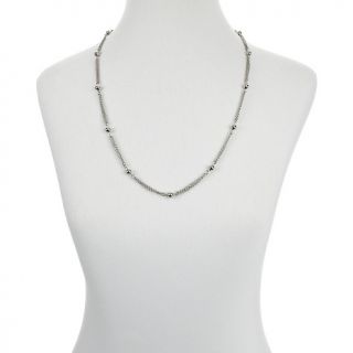 Stately Steel Multichain Bead Station 28 Necklace