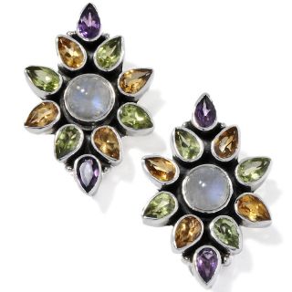 Nicky Butler 3.4ct Moonstone and Gemstone Sterling Silver Clip