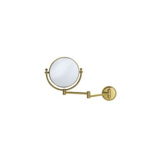 Gatco Magnifying Swinging Wall Mirror, 8in   Polished Brass