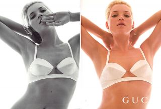 2001 Gucci Kate Moss Marilyn Monroe Bra 6pg Magazine Ad