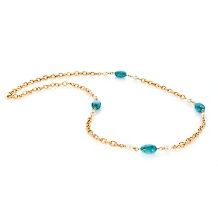 technibond turquoise rolo link 32 station necklace d 2012111911055859
