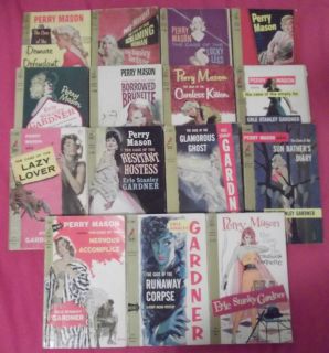 15 Pocket Books Perry Mason Erle Stanley Gardner Softback from 50s 60s