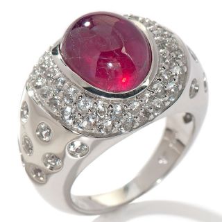  ruby cabochon and white topaz dome ring rating 38 $ 59 98 s h $ 5