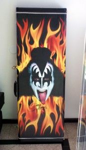 KISS GENE SIMMONS AUTOGRAPHED #0271 SIGNED CORT AXE BASS GUITAR w/HARD