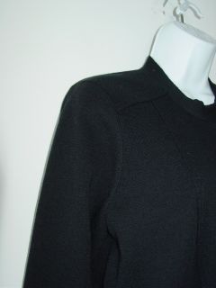 New Eileen Fisher Black Wool Knit Modern Jacket Medium M