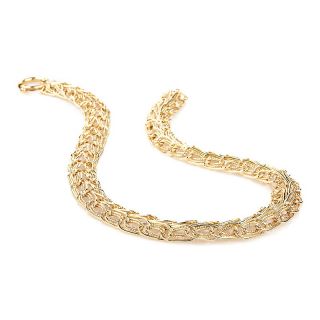 Technibond® Polished and Textured Oval Link Necklace