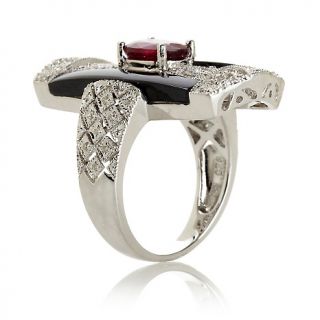 Jewelry Rings Gemstone Rarities Ruby, Black Spinel and Diamond