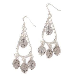 Karen Tribe Silver Collection Silver Leaf Earrings