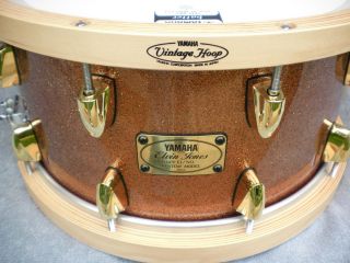 New Yamaha Signature Elvin Jones snare drum: gold lugs, lacquer finish