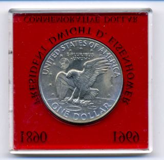 1971 Eisenhower Commemorative Dollar w Case 60749R
