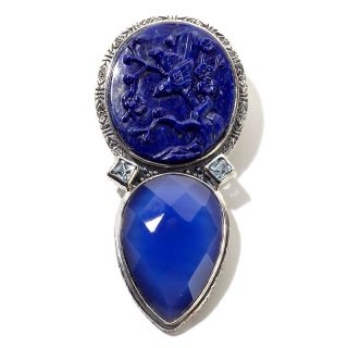 Statements by Amy Kahn Russell Blue Bird Carved Lapis and