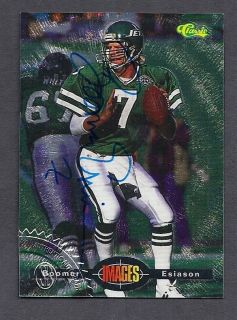 Boomer Esiason Autograph auto 1994 Classic embossed autheintic by