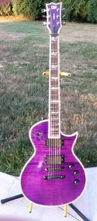 ESP LTD EC 1000 Deluxe Guitar See Thru Purple STP w/ Active EMG
