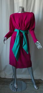 Emanuel UNGARO Vintage Belted Blouse Top Skirt Outfit 8