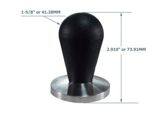 Aluminum Base Black Oval Tapered Coffee Tamper