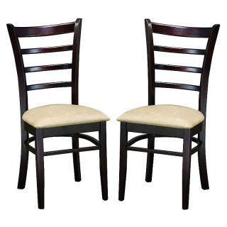 House Beautiful Marketplace Modern Dark Brown Dining Chairs   Set of 2