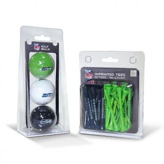  Football Fan Seattle Seattle Seahawks 3 Ball Pack and 50 Tee Pack