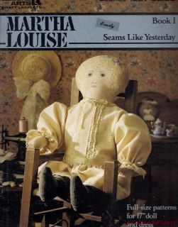 FULL SIZE PATTERN FOR 17 DOLL MARTHA LOUISE SEAMS LIKE YESTERDAY.