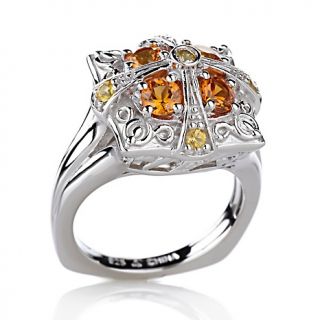Jewelry Rings Gemstone Victoria Wieck 1.15ct Orange and Yellow