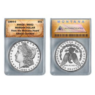 MS62 ANACS Montana Hoard Morgan Silver Dollar Coin